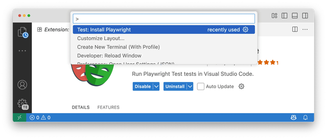 install playwright